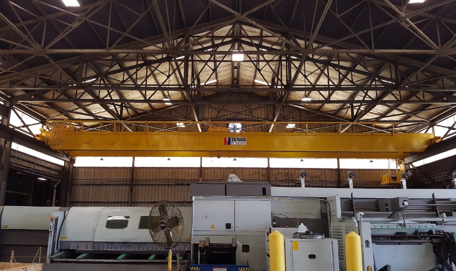 Overhead crane above other parts